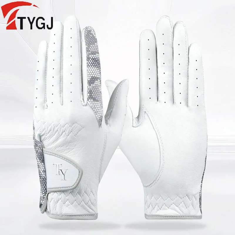 

Женские перчатки для гольфа TTYGJ из овечьей кожи, дышащие, эластичные, для правой и левой руки, с защитой от скольжения, спортивные рукавицы