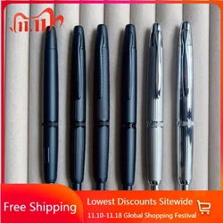 Majohn A1 Press Black Fish Scale Fountain Pen EF/F 0.4/0.5mm Nib Beautiful Writing Ink Pen Business Office Silver Stationery
