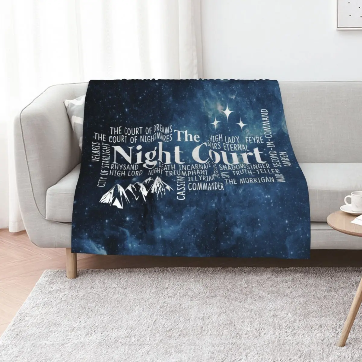 The Night Court Typography Throw Blanket Blankets For Baby Decorative Beds Heavy wednesday Thermals For Travel Blankets