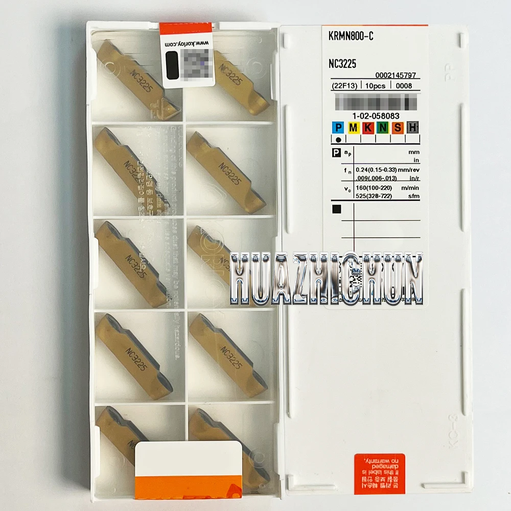 HUAZHIHCUN External Turning Tool Carbide Insert 10PCS KRMN800-C NC3225
