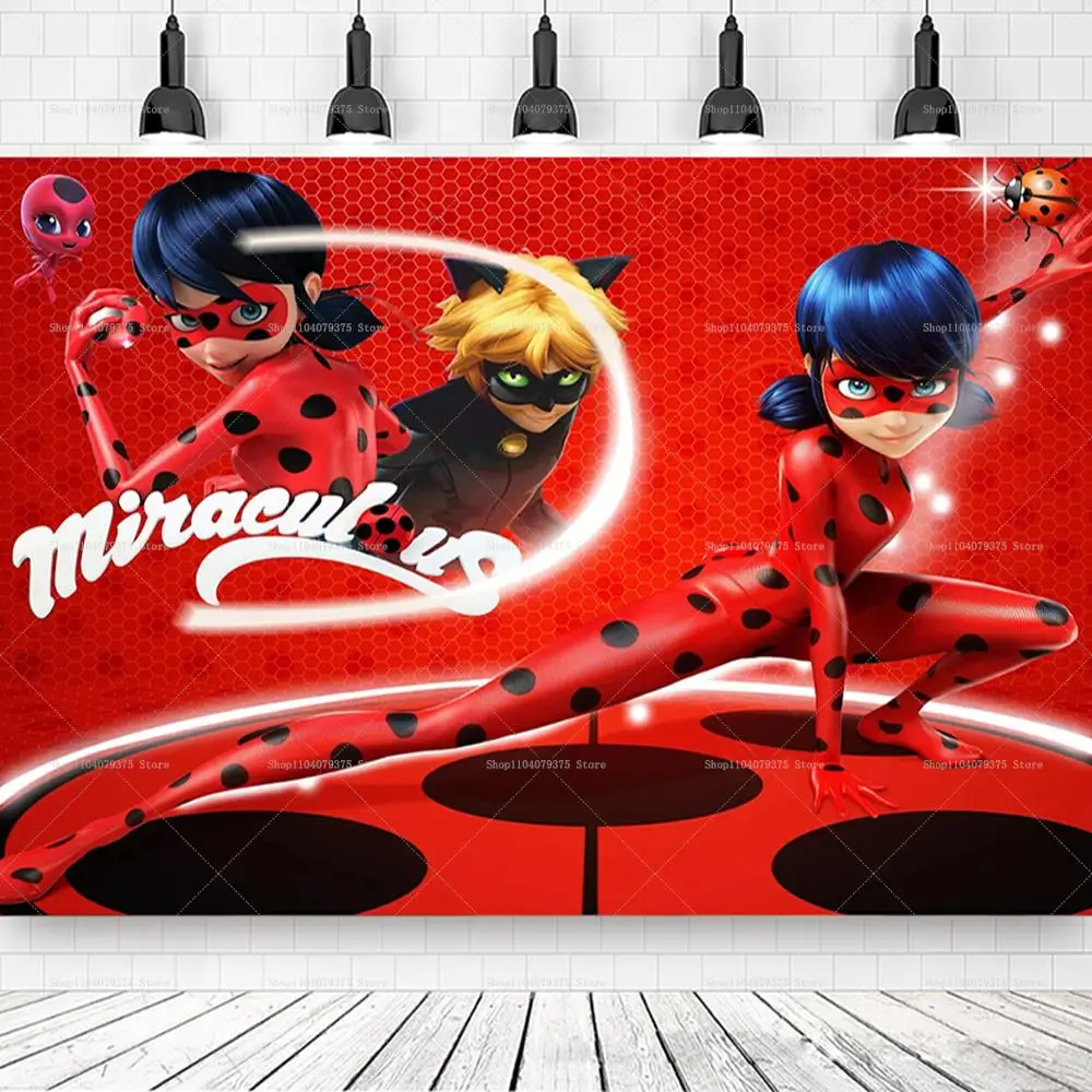 Disney Cartoon Coccinella Reddy Compleanno per bambini Sfondo fotografico Ragazza Festa di