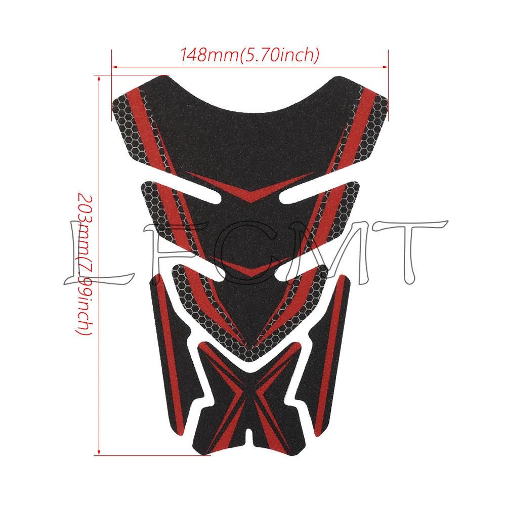 Stiker Tangki Bahan Bakar Sepeda Motor Stiker Pelindung Bantalan Tangki Bensin Minyak Anti Selip Stiker Dekorasi Tulang Ikan Universal Cocok untuk