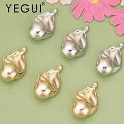 YEGUI MD57,jewelry accessories,18k gold rhodium plated,copper,charms,hand made,jewelry making,diy earring necklace,4pcs/lot