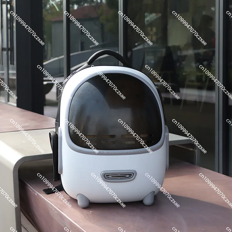 

Luxury Large Portable Cabin Cat Backpack Cat Backpack Carrier Inbuilt Fan Light Transparent Breathable Aviation Pet Case