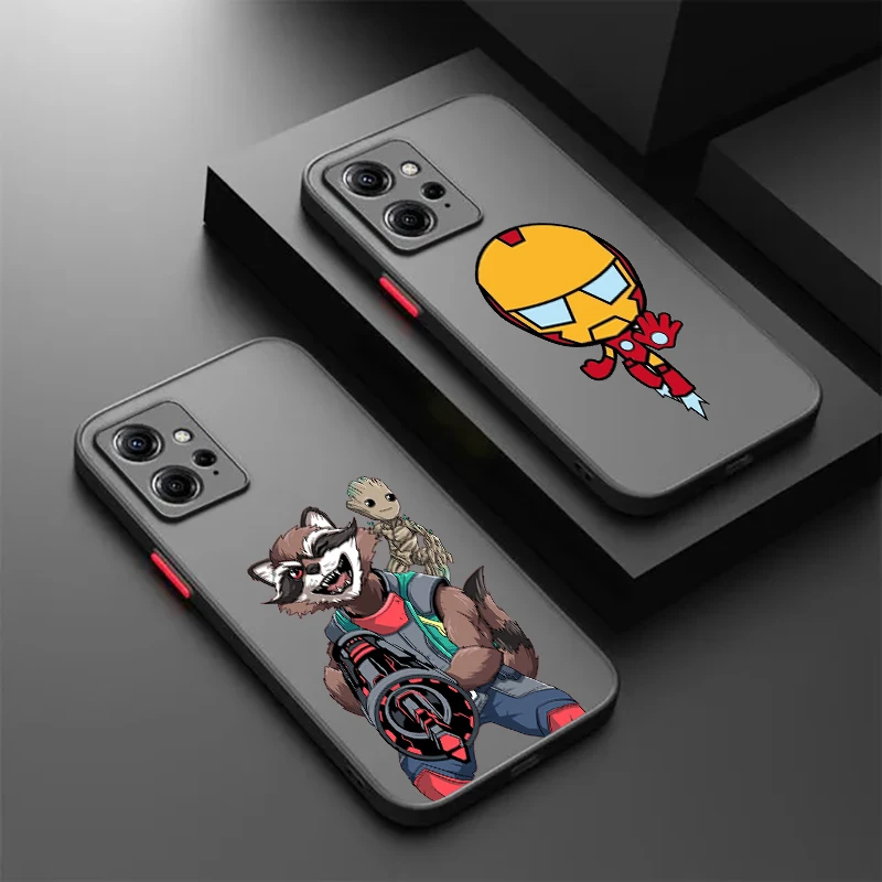 SpiderMan Deadpool Heroic Anime Frosted Translucent For Redmi Note 13 12 12S 12T 11 11T 11E 10 10S 9 Pro Plus 5G TPU Phone Case