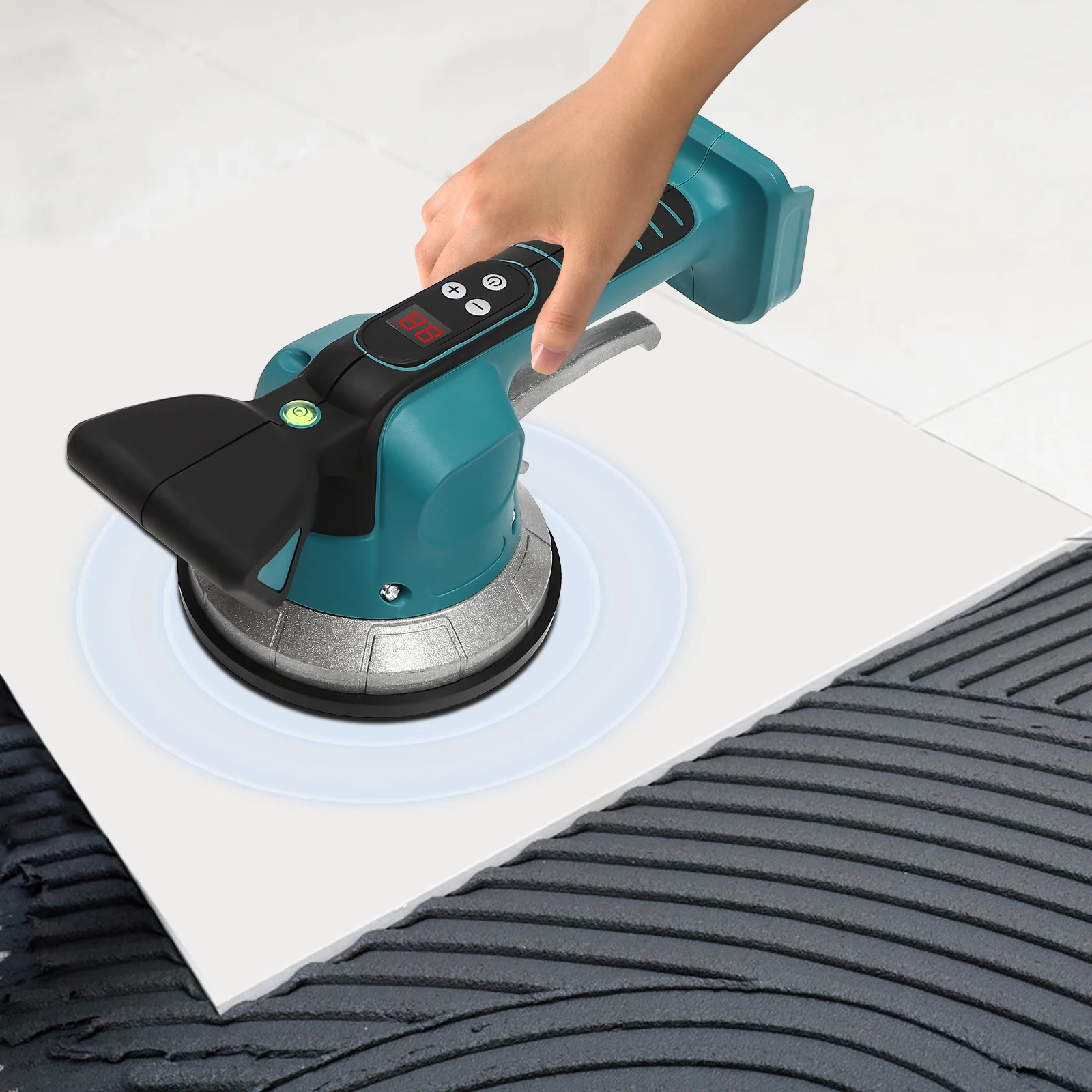 Tile Vibration Leveling Machine, for Makita 20V Battery Tiler Vibrator Tool with Ten Adjustable Speed for Floor Tile Wall