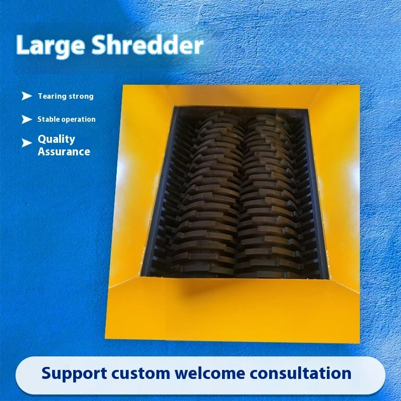 Large Scale Shredder, Multifunctional Dual Axis Shredder, Large Straw Bundle Straw Crusher, Metal Scrap Iron Industrial Crusher