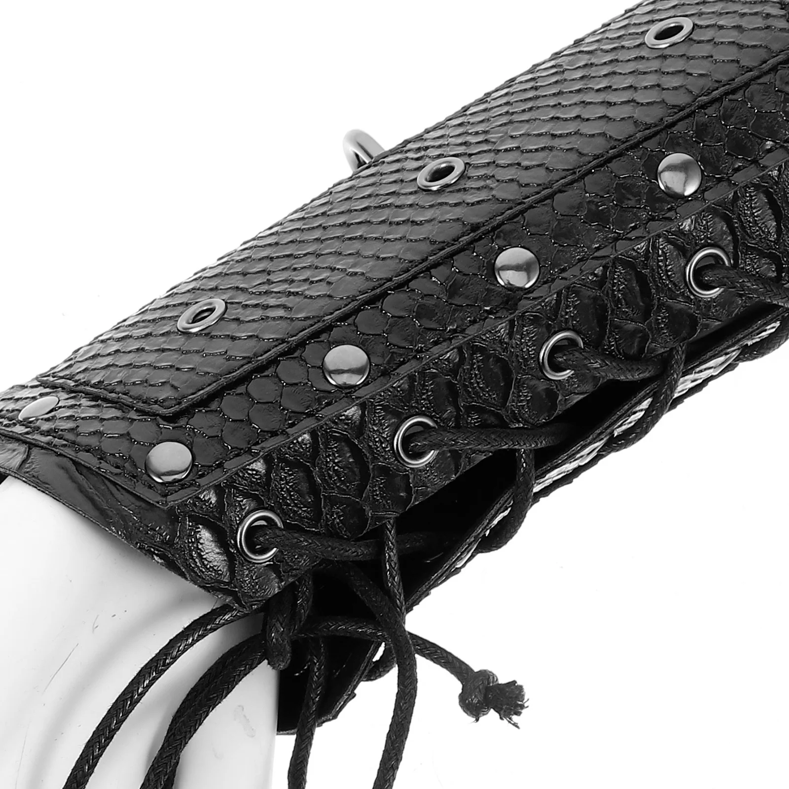 1 par punk pele de cobra braço mangas longas artificiais cosplay festa de halloween traje fotografia adereços mangas braço masculino