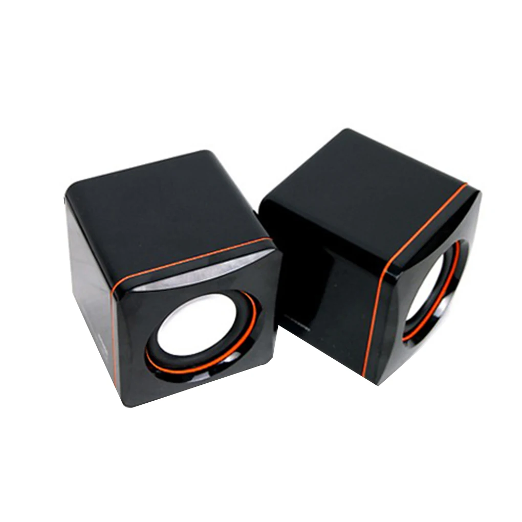 1 Pair Portable Computer Speakers USB Powered Desktop Mini Speaker Sound Music Player System Wired Small Speaker