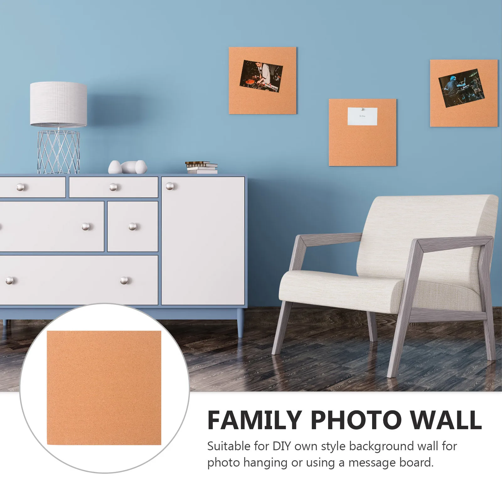 

2Pcs Cork Display Board Wood Material Home Message Bulletin Photo Wall Memo Board Notice Whiteboard Photo Boards