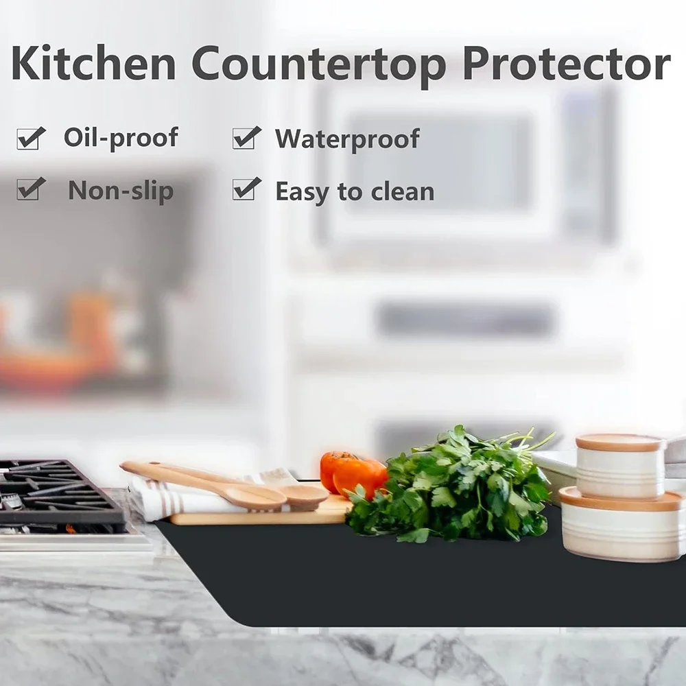 40x60cm Kids DIY Crafts Table Mat Silicone Placemat Heat Resistant Waterproof Non-Slip Kitchen Counter Protector