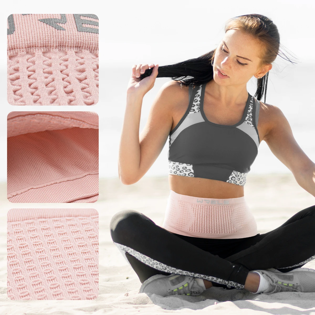 WRELS Invisible Waist Bag Lightweight Breathable Elastic Running Phone Bag Foldable Gym Waist Belt Bag Portable Cycling Bag image 5