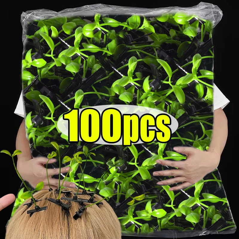 

5-100pcs Small Bean Sprouts Hairclip Funny Bean Sprouts Small Flowers Small Grass Sprouts Hair Clip Children's Hair Accessories