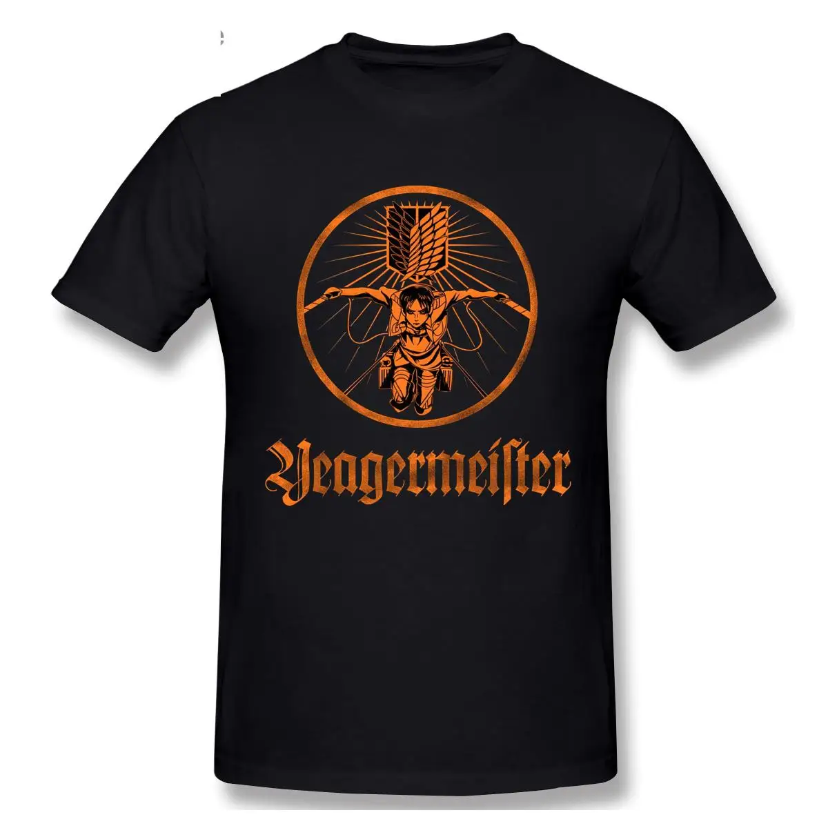 イェーガーマイスター-進撃の巨人-アニメ-tシャツ-メンズ-高品質コットン-長袖-スリムフィット-おしゃれ-秋トップス