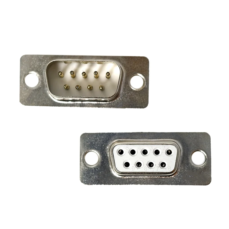 1PCS   DB9 D-Sub Connectors Plug jack socket adapter RS232 9 Pin Male Female Mount serial port DP9 Solder