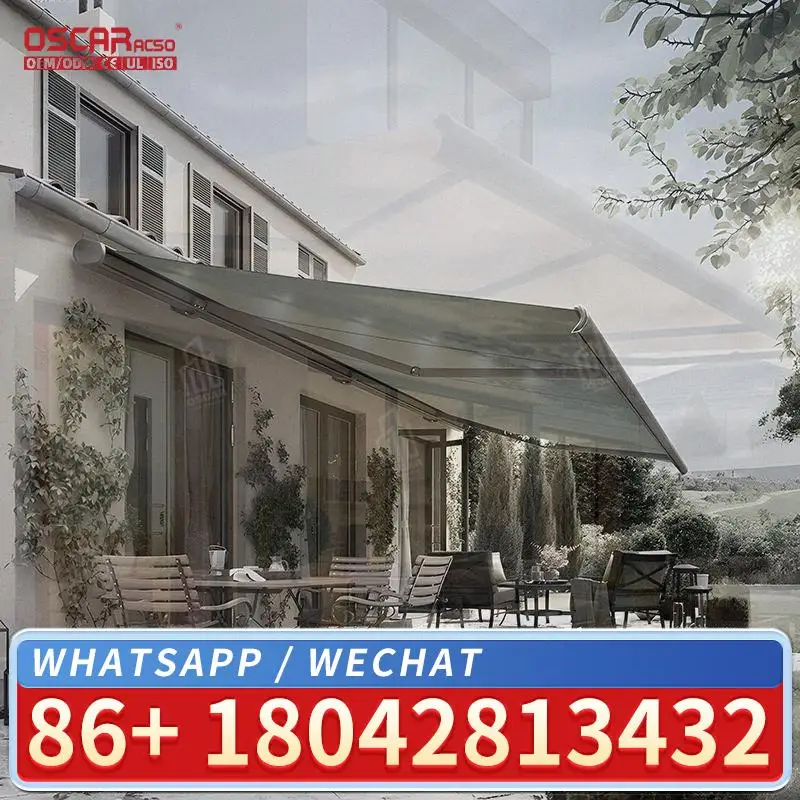 

3x3 3x4 4x3 4x4 4x5 4x6 6x3 6x4m Wholesale Outdoor Electric Retractable Folding Arm Awnings Full Cassette Awning Canopy Customiz