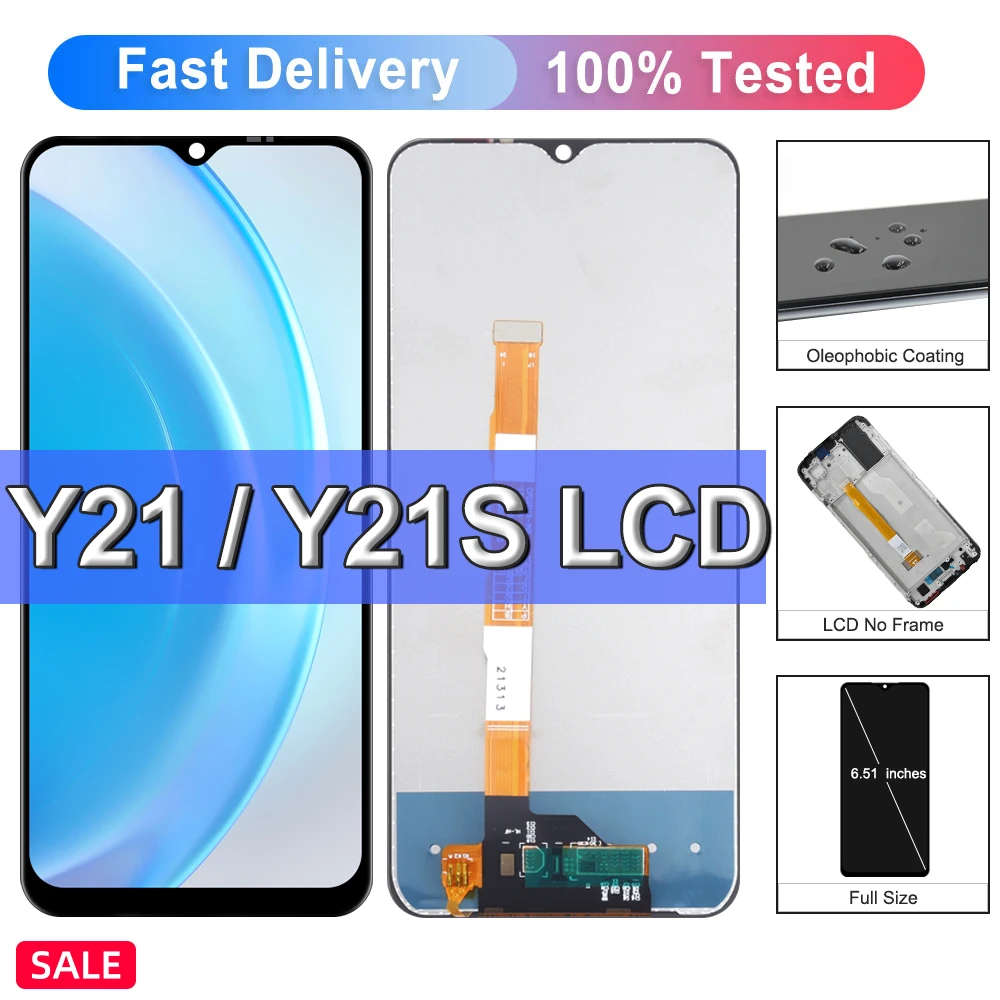 LCD For Vivo Y21 V2111 / Y21S V2110 LCD Display Touch Screen Assembly Replacement Parts For Vivo Y21s Display Screen