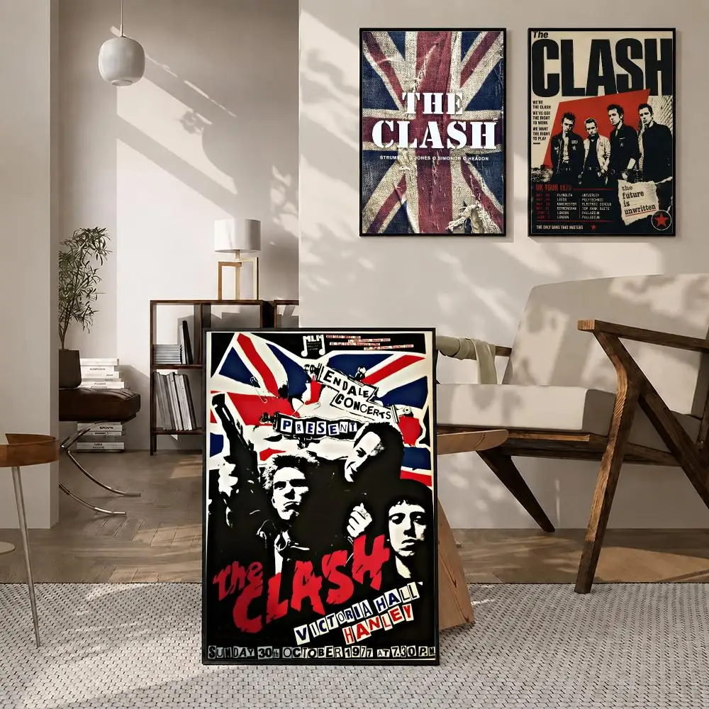 Singer The Clash Poster Poster Room Wall Art Decor Waterproof Stickers For Home Bar Bedroom Decoration