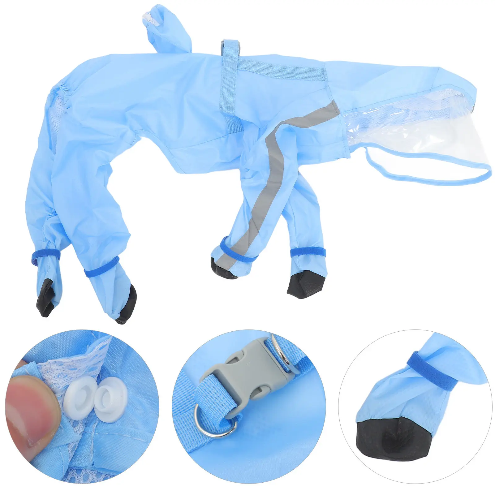 

Дождевик-пончо для щенков, размер M, дышащий, удобный, водонепроницаемый, для прогулок в парке, на пляже, походов, одежда от дождя