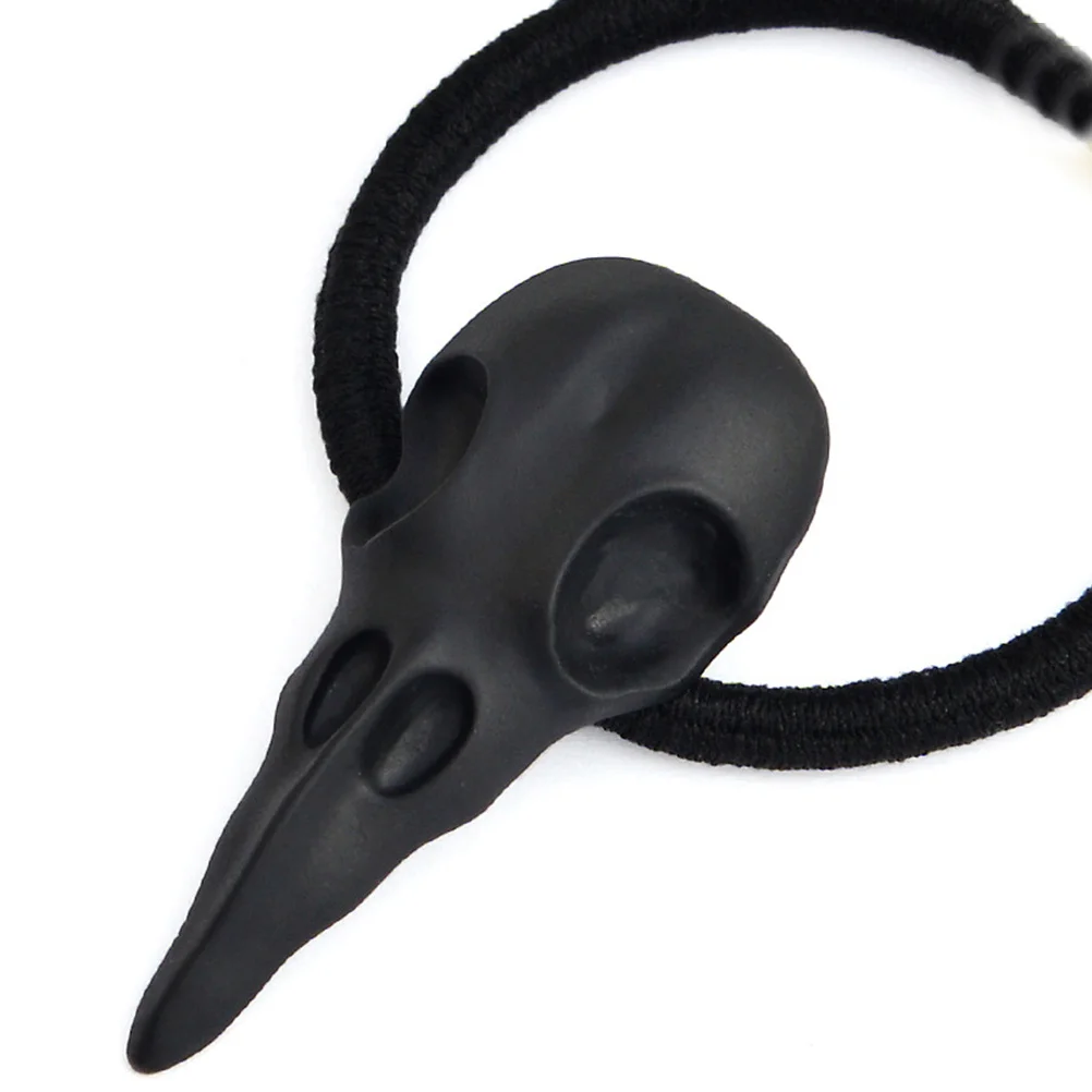 Schedel Haarband Legering Plague Doctor Crow Ontwerp Punk Stijl Halloween Dress Up Accessoire voor Vrouwen Zwart Nieuwigheid Elastisch