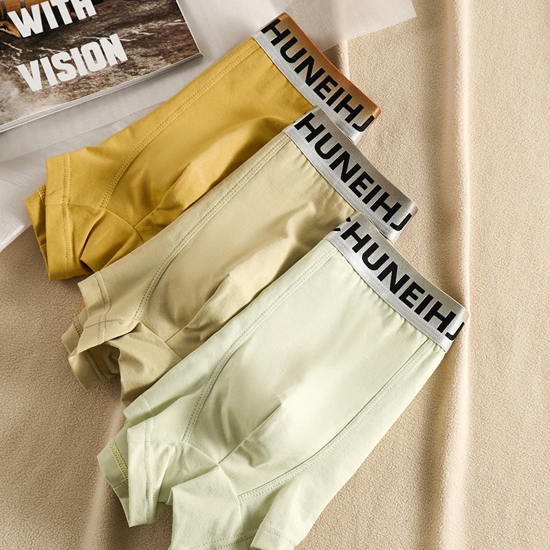 3er-Pack Herrenunterwäsche, Herren-Boxershorts, Jugend-Sportshorts, leichte, atmungsaktive Boxershorts, Persönlichkeit, Herren-Unterhosen, Slips