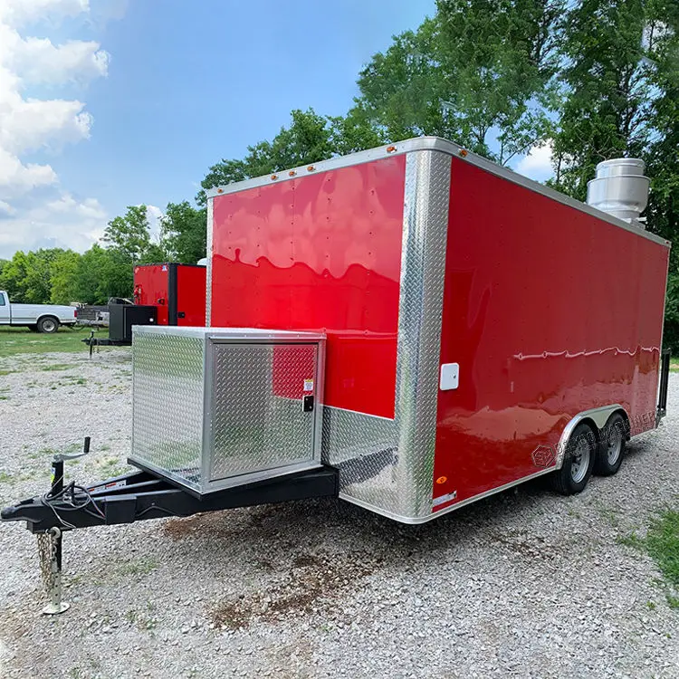 Concession Trailer Mobile Dining Car Food Trailer With Full Kitchen Equipments Mobile Bar Fully Equipped Food Truck
