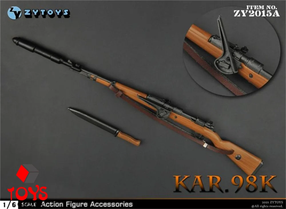 Hot Sale 1/6th ZYTOYS ZY2015 Eat Chicken Series Sniper Weapon KAR 98K Can't Be Open PVC Material Fit Body Doll Accessories