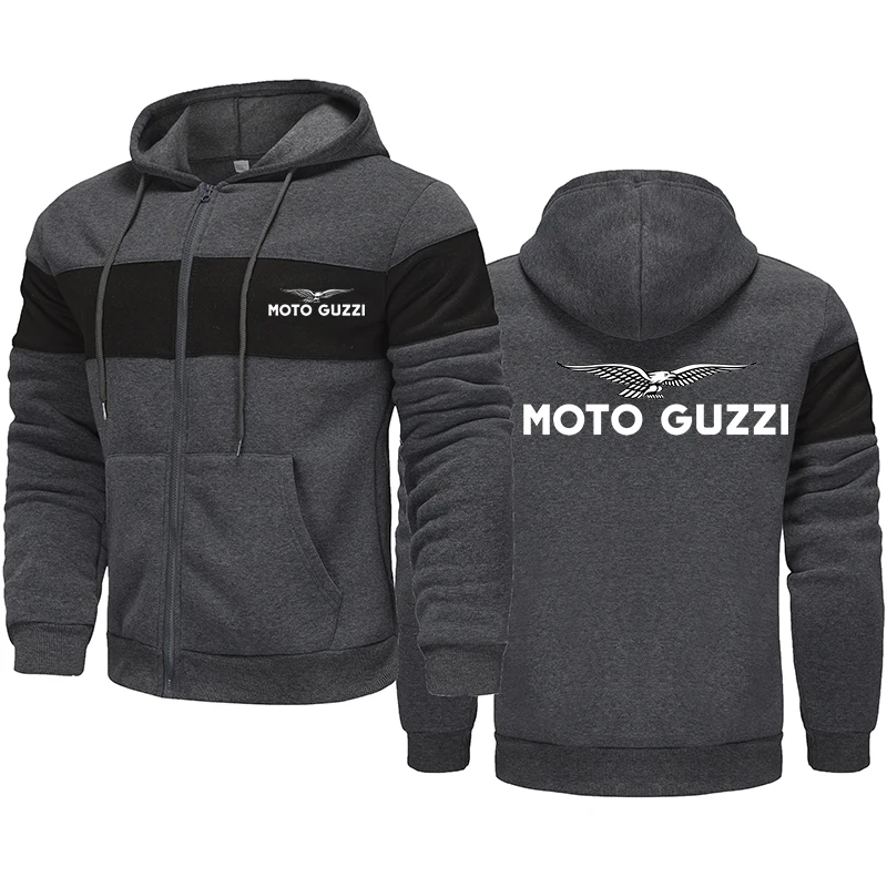 New Autumn/Winter Men\'s Zipper Hoodie New Autumn/Winter MOTO GUZZI Printed Men\'s Zipper Hoodie Men\'s Wear