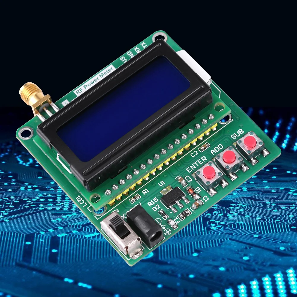 مقياس التوهين بالتردد LCD RF مقياس الطاقة الرقمي LCD RF مقياس الطاقة -75 ~ 16 ديسيبل 1-600 ميجا هرتز قيمة توهين تردد الراديو