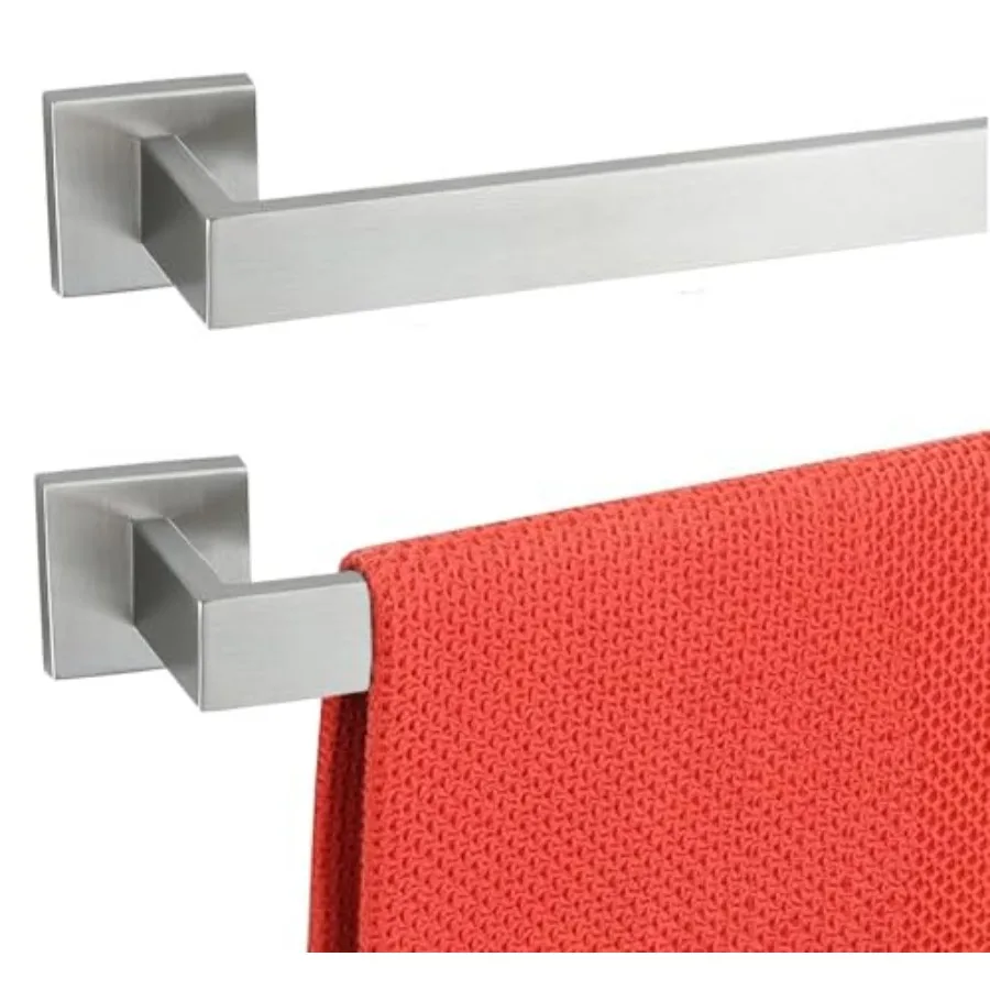 

Towel Bar Pack for Bathrooms////// Stainless Steel 304 Towel Holder Modern Square Towel Rod Rustproof Wall Mount