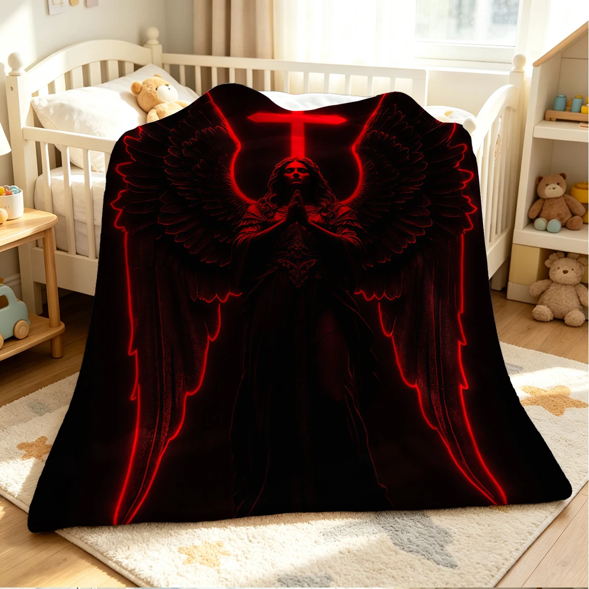 Mask  Girls Flannel Blanket Warm Soft Halloween Christmas Couch Warm Cozy Decorative Decor Gift for All Season
