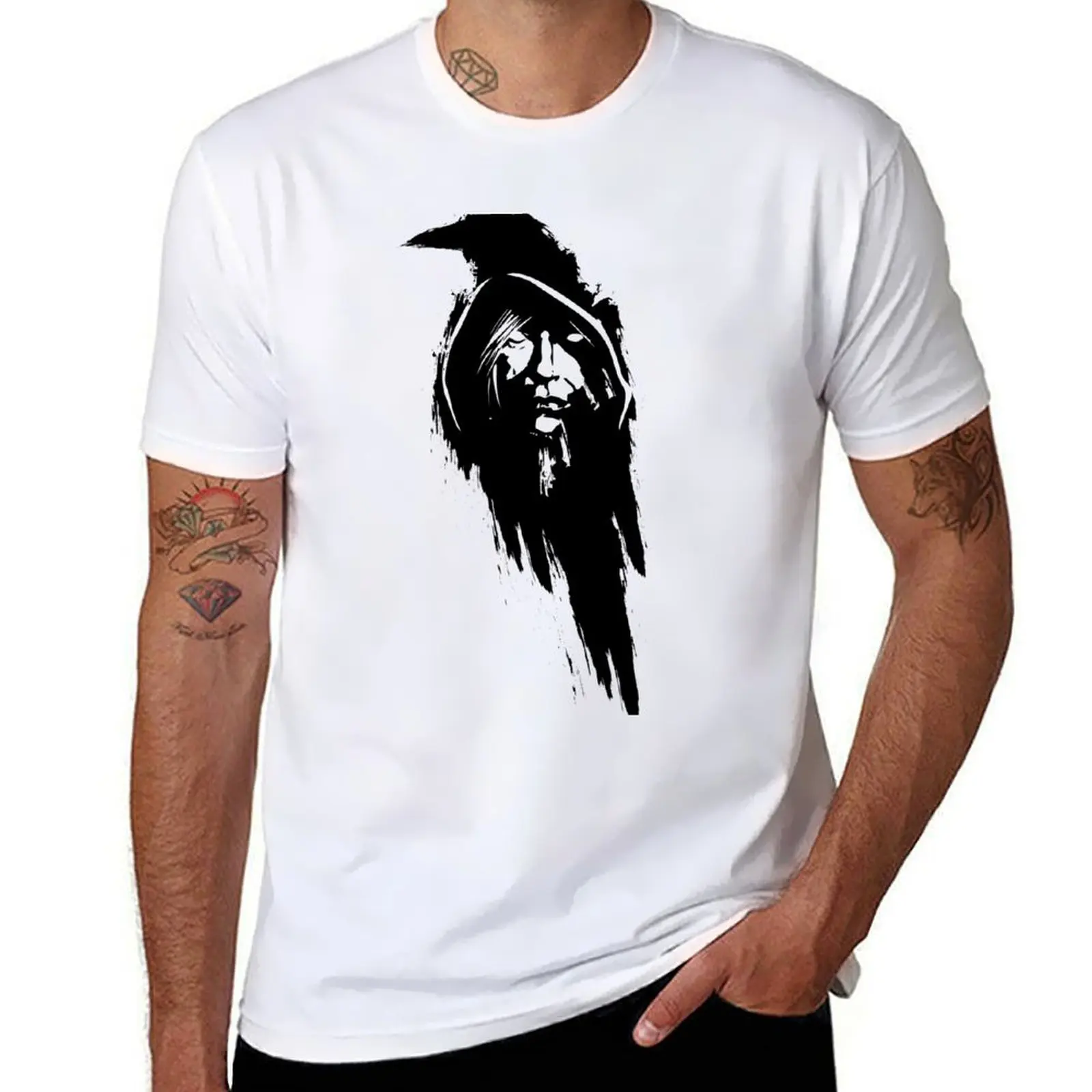 Crow T-Shirt man t shirt luxury printed t shirts for man T-Shirt