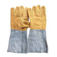 Work Gloves Cowhide Leather Workers Work Welding Safety Protection Garden Sports Motorcycle Driver Wear-resistant Gloves