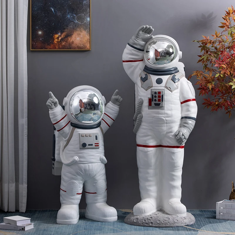 رائد فضاء رائد فضاء كبير من الأرض إلى السقف الحلي مطعم بار متجر نموذج غرفة نافذة الديكور افتتاح هدية