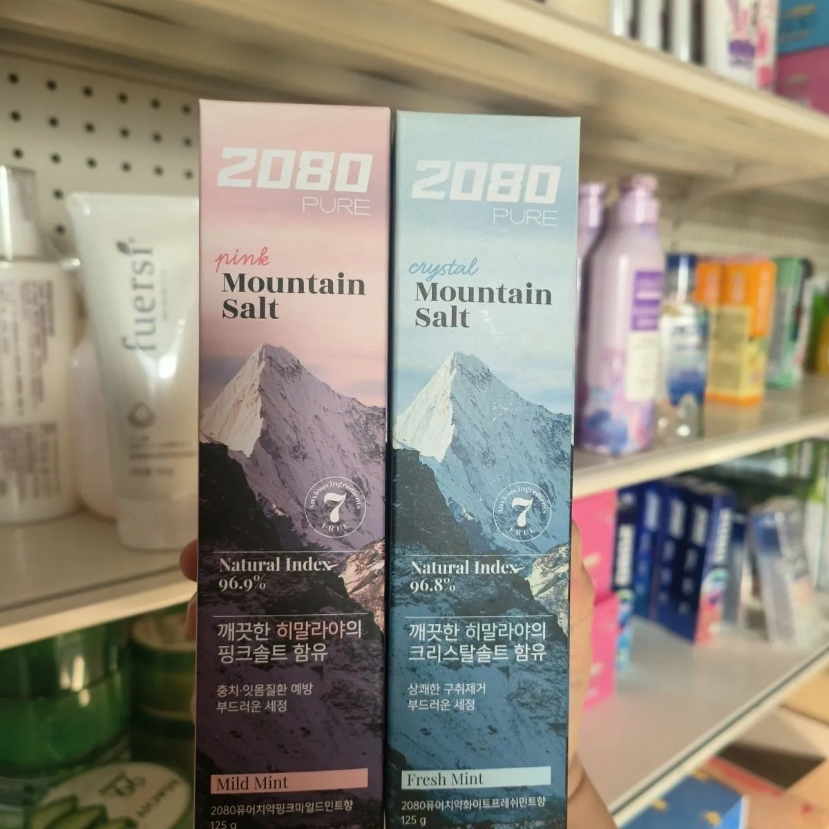 كوريا 2080 معجون أسنان الهيمالايا الأزرق الملح الوردي الملح الطازج التنفس النعناع 125 جرام