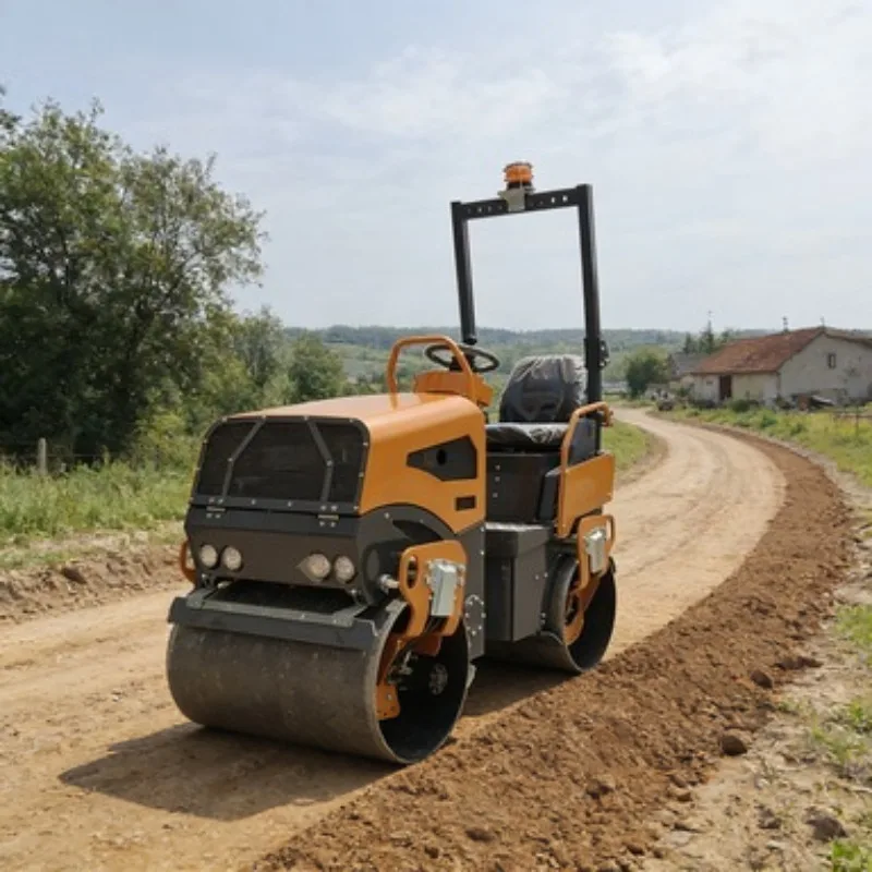 Compactor Road Roller Vibratory Heavy Duty Machine Soil Asphalt Roller Diesel Construction Equipment Small
