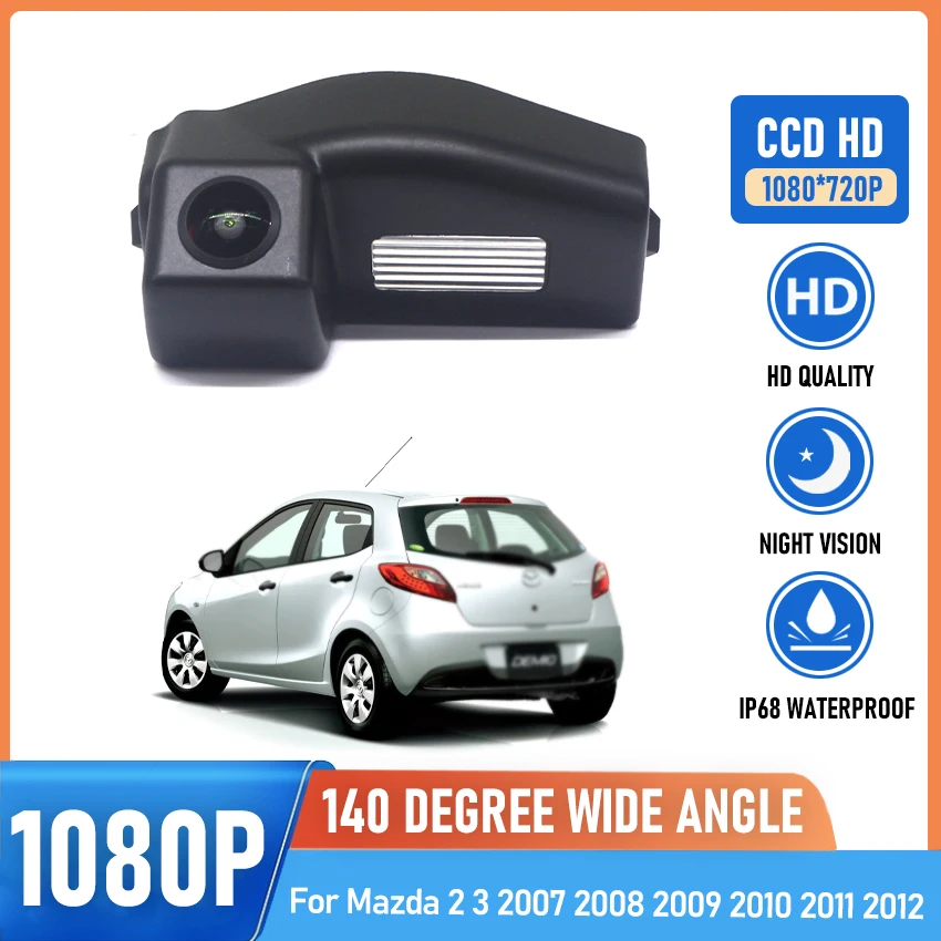 

Car Waterproof HD Rear View Camera Car Monitoring Parking System Reverse Monitoring For Mazda 2 3 2007 2008 2009 2010 2011 2012