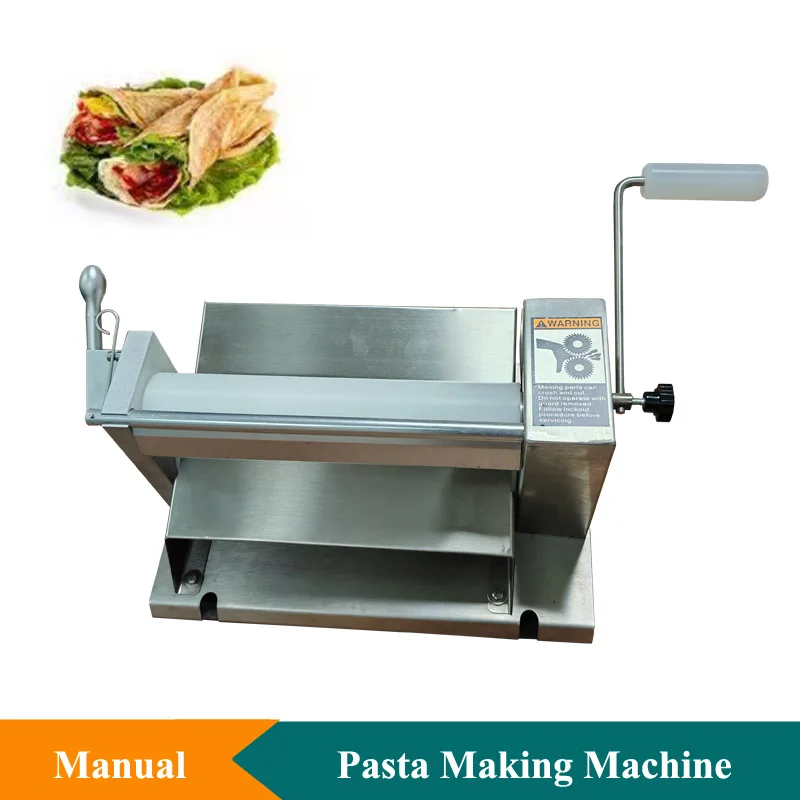 Adjustable Thickness Pizza Sheeter Machine Commercial Manual Dough Press Machine Flatten Dough Rolling Machine For Pizza Shop