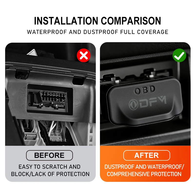 Car Logo OBD Silicone Obd Dust Cover Protective Cover Accessories For Dongfeng Motor DFM Aeolus ax3 k01 Ax5 580 DFSK Glory 360 view 4