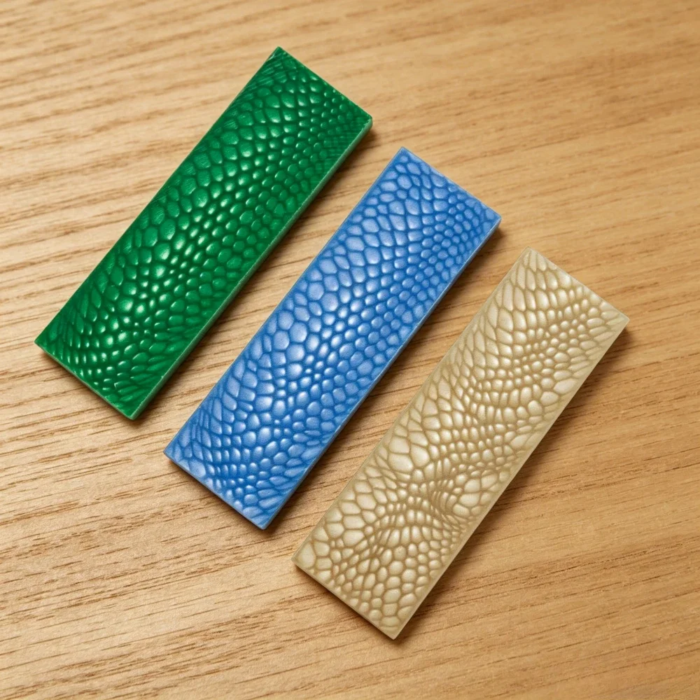 Multi Colored Knife Handle Reinforced Materials 1 Piece Dragon Scale Pattern Design Resin Handle Patch Material
