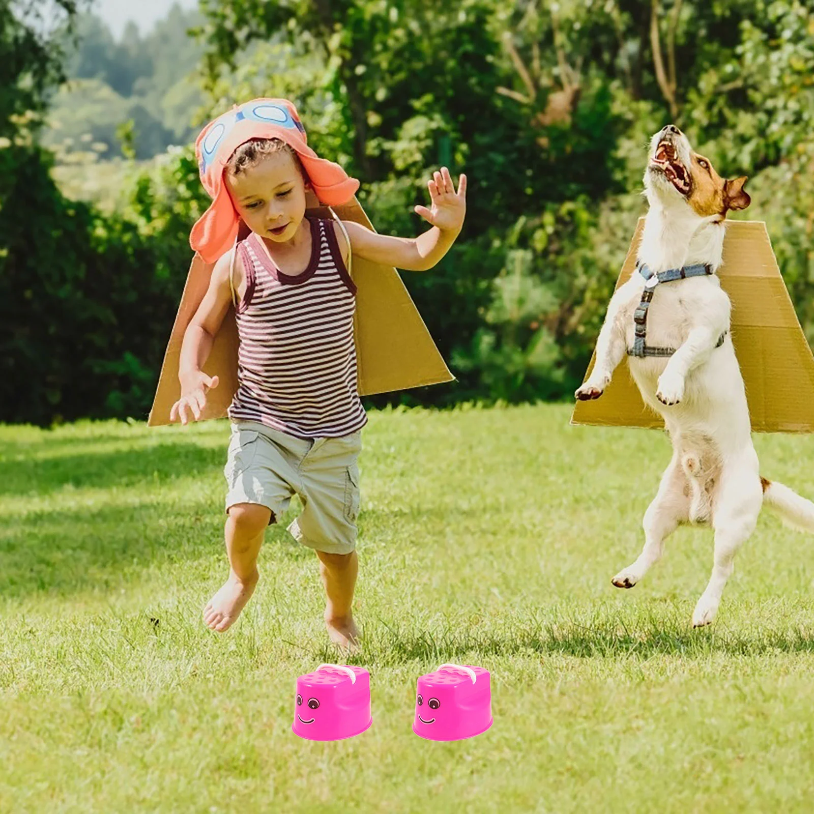 8 pezzi Trampoli per bambini Attrezzature sportive Giocattolo per bambini Giocattolo Regalo Strumento di allenamento per l'equilibrio Secchio colorato Abs Bambino