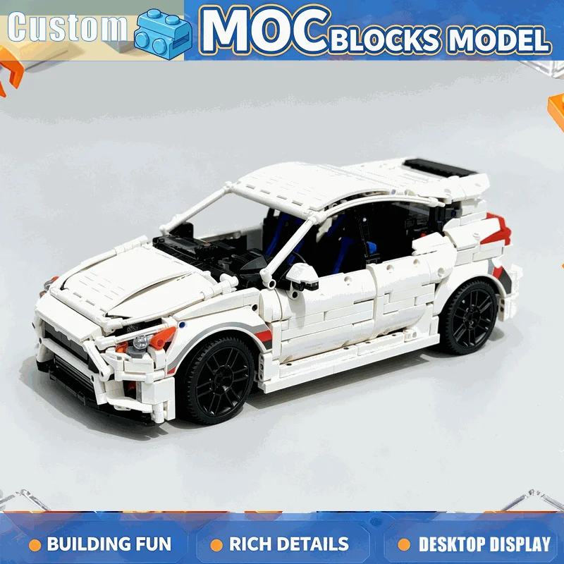 2991PCS 1 10 Scale Remote Control Rally Sports Car Build Blocks Technical Model DIY Assembly Toy Creative Display Birthday Gift