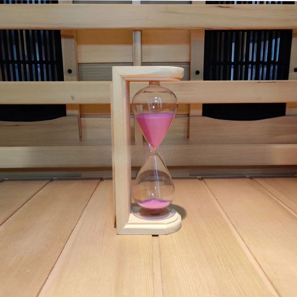 Sauna Experience 15-Minute Hourglass Compact Sauna Hourglass Accessory Wellness Timer High Temperature Resistant
