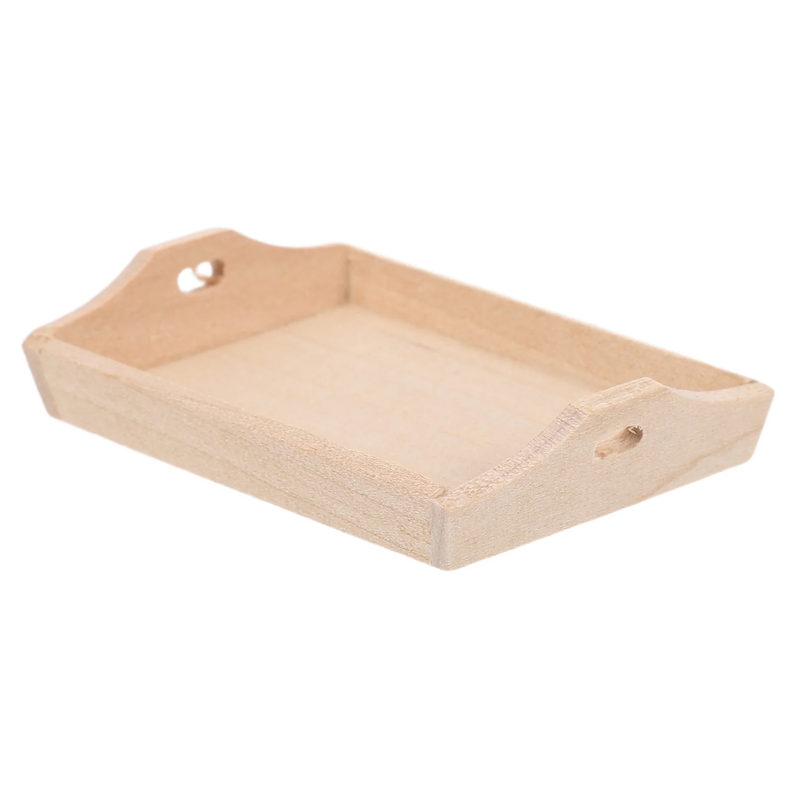 Mini Houten Broodbakje Keukenaccessoire voor Poppenhuis Decor Kinderen Fantasiespelset Beukenmateriaal Veilig Lichtgewicht Niet-kromtrekkend