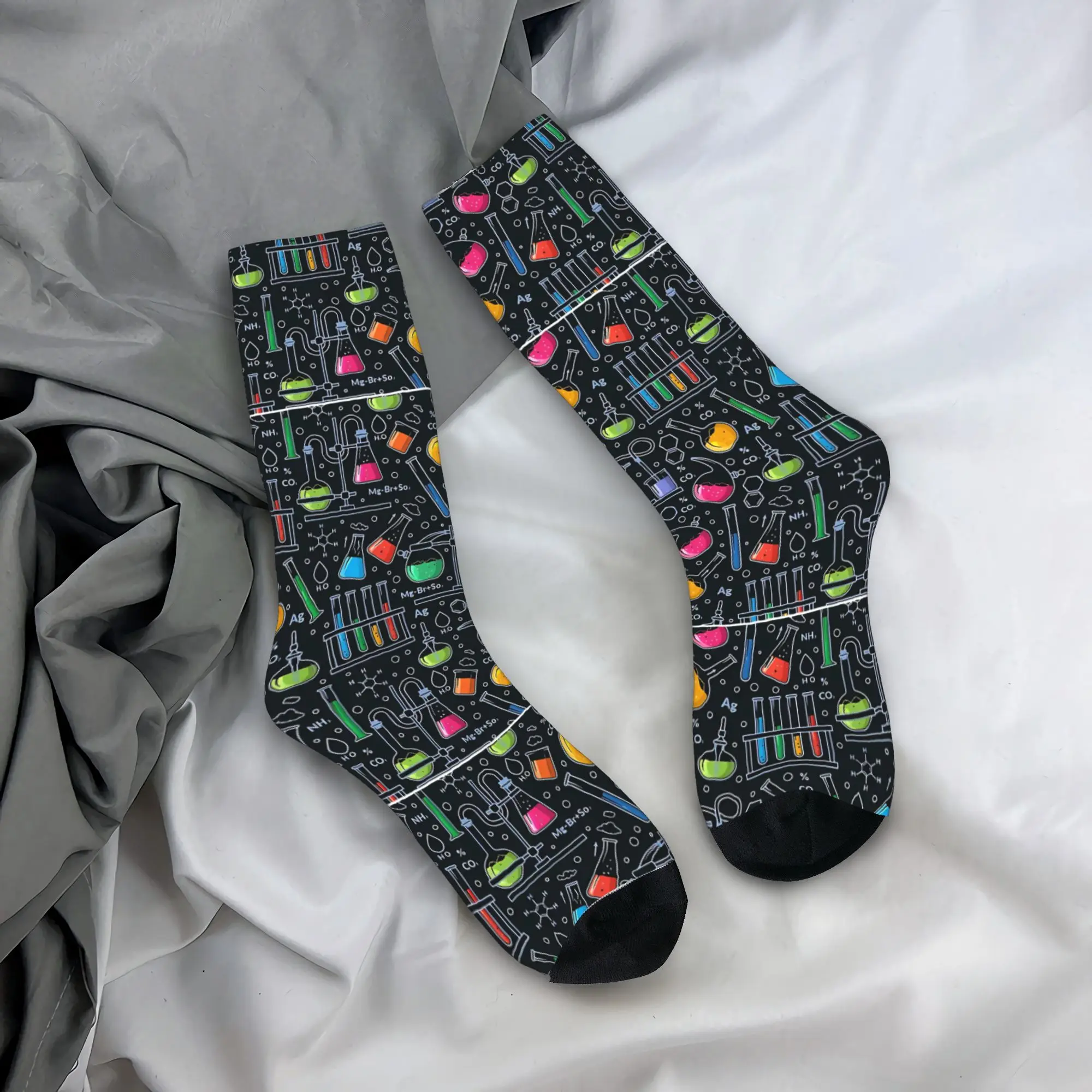 

Math Chemistry Pattern Scientific Designs Socks Anti Sweat Stockings Unisex Men Soft Running Sports Socks Winter Gothic Socks