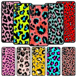 Leopard Print Pattern Phone Case For Samsung Galaxy S24 S23 S22 S20 Ultra S21 FE 5G S10 S9 Plus S10E Soft Silicone Cover