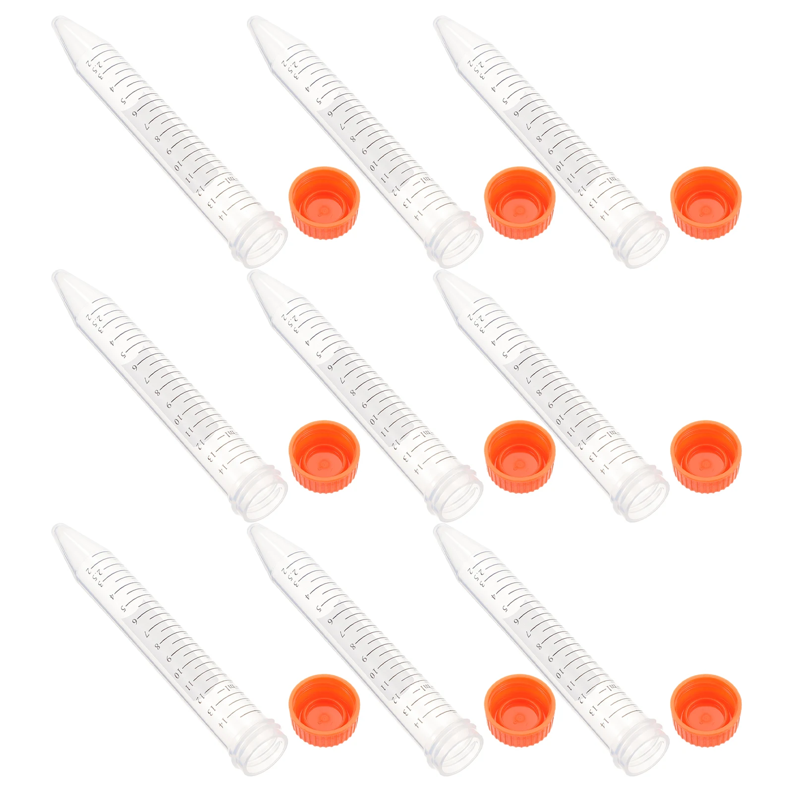 

25pcs 15ml Conical Bottom Tubes Screw Cap Transparent Plastic Lab Test Vials for Biochemistry Experiments Molecular