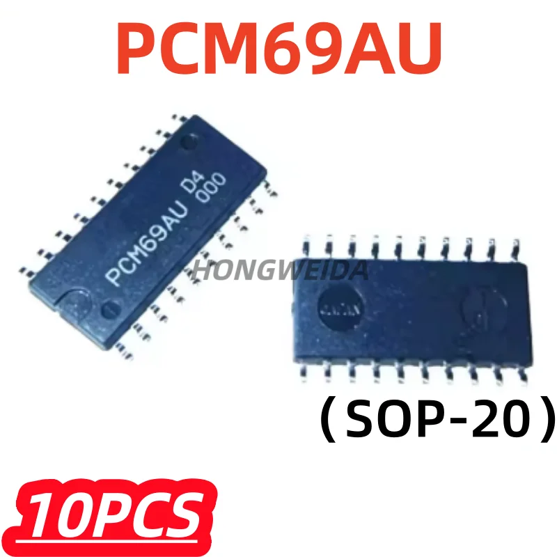 10Pcs/lot 100% New PCM69AU SOP20 DSP Digital to Analog Converter Chip