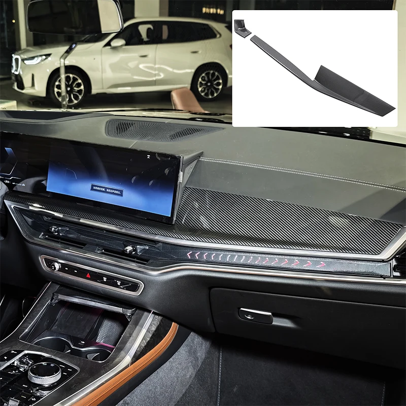 

For BMW X5/X6/X7 G05 F16 G11 G12 2023-2025 Automotive Center Console Dashboard Panel Decorative Sticker ABS Carbon Fiber