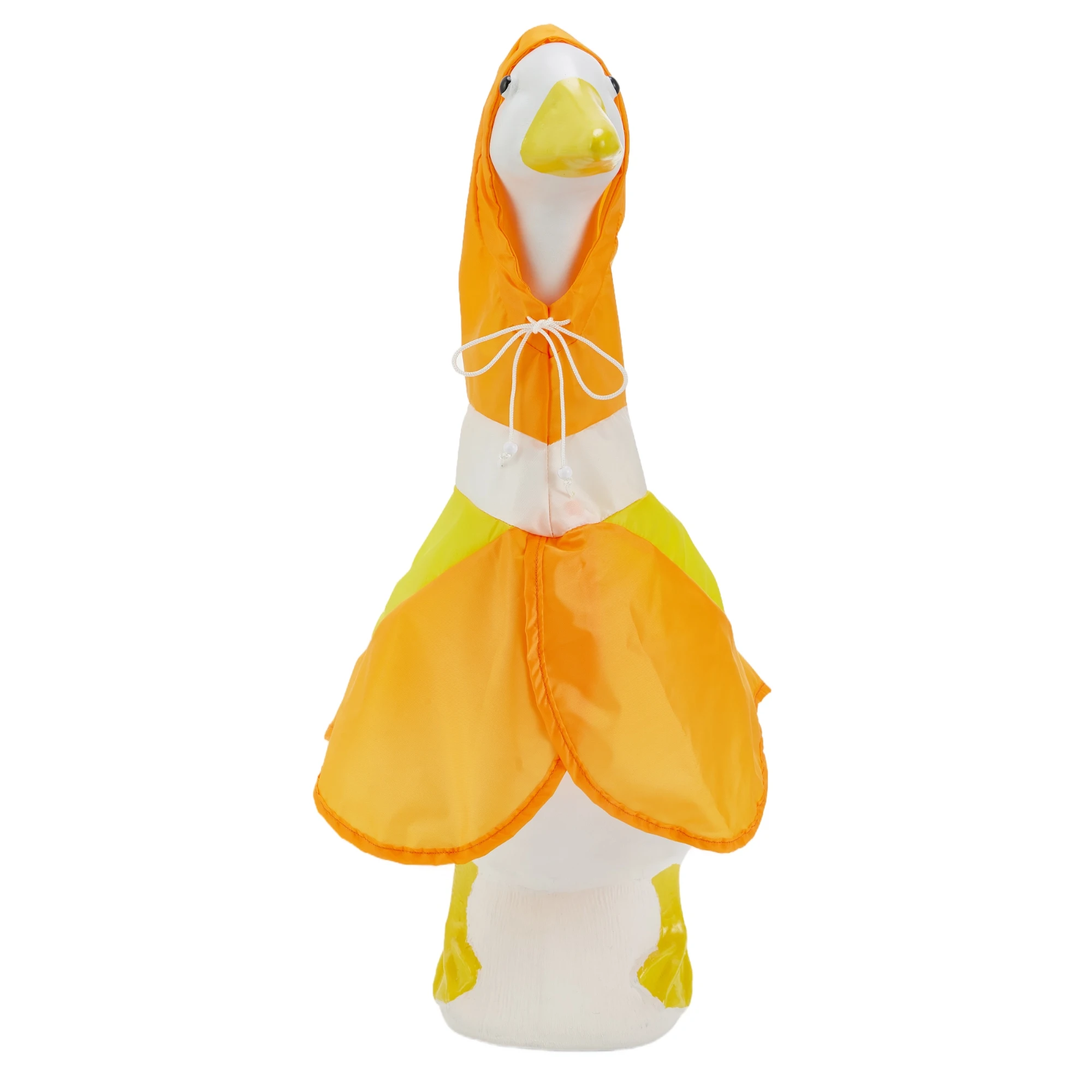 Porch Goose Outfits Stylish Cute 23Inch Goose Clothes Contrast Color Drawstring Raincoat